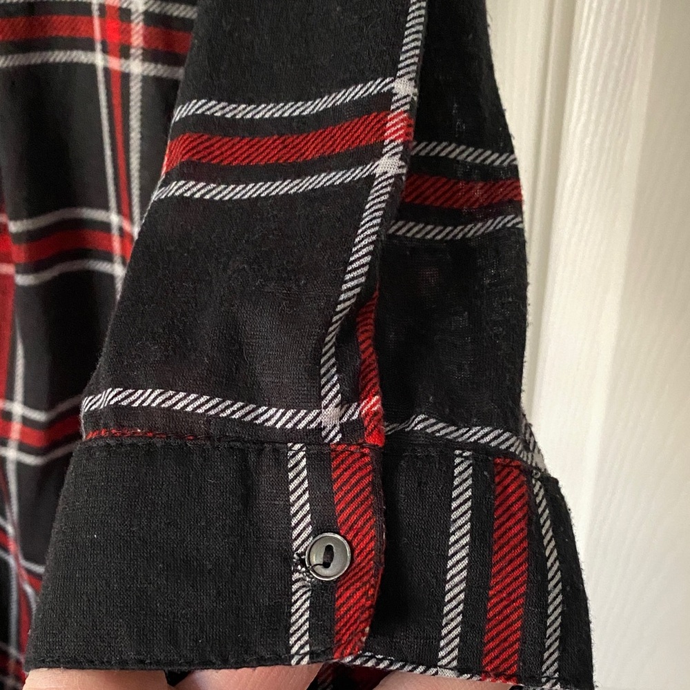 Derek Heart Black and Red Plaid Shirt Dress - Picture 11 of 11